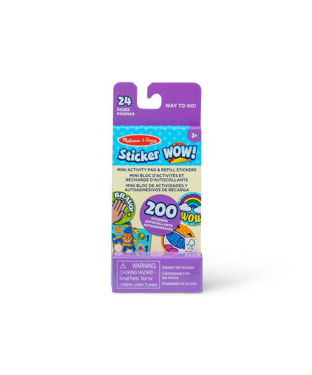 Sticker WOW!® Mini Activity Pad & Refill Stickers - Way to Go! (200+ Stickers, Stamper Not Included)