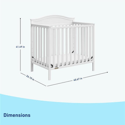 Graco® Stella 4-in-1 Convertible Mini Crib with Bonus Water-Resistant Mattress