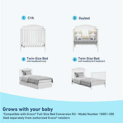 Graco® Stella 4-in-1 Convertible Mini Crib with Bonus Water-Resistant Mattress