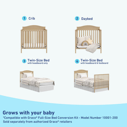 Graco® Stella 4-in-1 Convertible Mini Crib with Bonus Water-Resistant Mattress