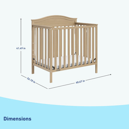Graco® Stella 4-in-1 Convertible Mini Crib with Bonus Water-Resistant Mattress