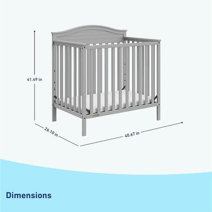 Graco® Stella 4-in-1 Convertible Mini Crib with Bonus Water-Resistant Mattress