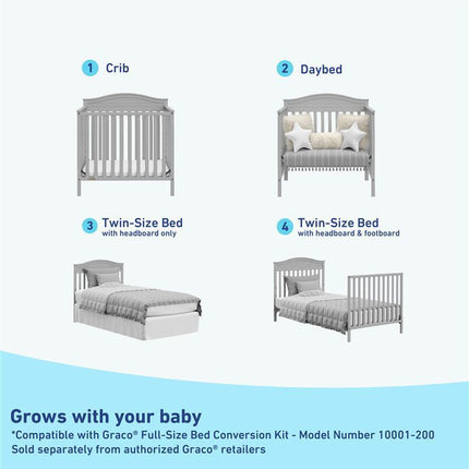 Graco® Stella 4-in-1 Convertible Mini Crib with Bonus Water-Resistant Mattress
