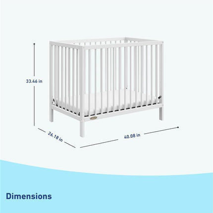 Graco® Teddi® 4-in-1 Convertible Mini Crib with Bonus Water-Resistant Mattress
