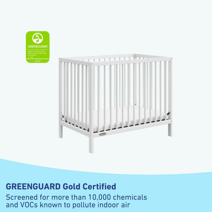 Graco® Teddi® 4-in-1 Convertible Mini Crib with Bonus Water-Resistant Mattress