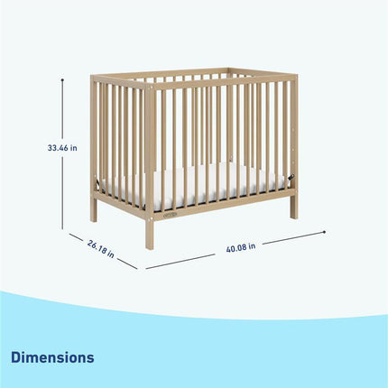 Graco® Teddi® 4-in-1 Convertible Mini Crib with Bonus Water-Resistant Mattress
