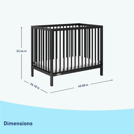 Graco® Teddi® 4-in-1 Convertible Mini Crib with Bonus Water-Resistant Mattress