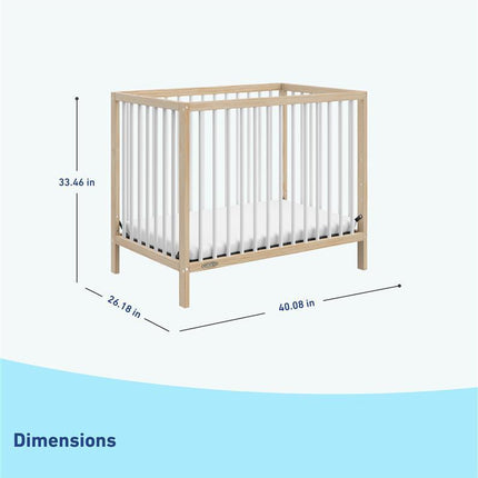 Graco® Teddi® 4-in-1 Convertible Mini Crib with Bonus Water-Resistant Mattress