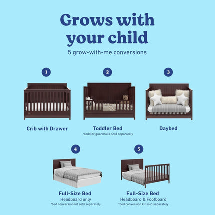 Graco® Hadley 5-in-1 Convertible Crib with Drawer