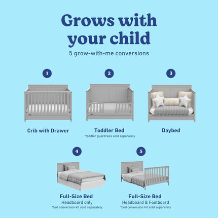 Graco® Hadley 5-in-1 Convertible Crib with Drawer