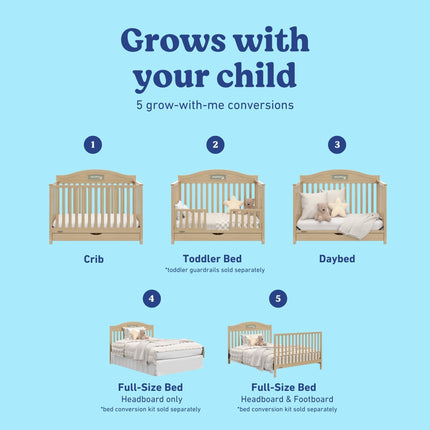 Graco® Story Customizable 5-in-1 Convertible Crib with Drawer