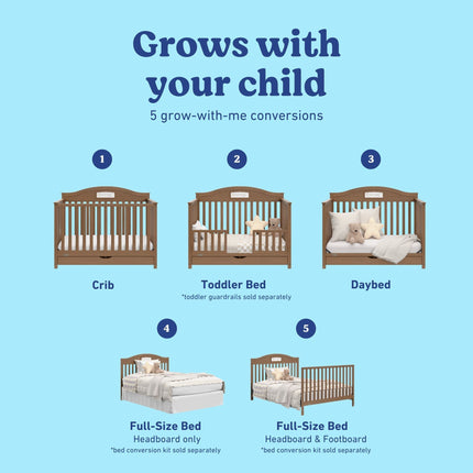 Graco® Story Customizable 5-in-1 Convertible Crib with Drawer