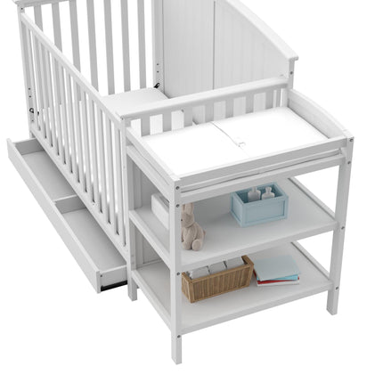 Storkcraft® Steveston 5-in-1 Convertible Crib & Changer with Drawer
