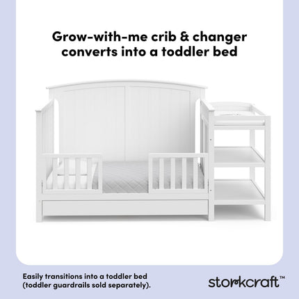 Storkcraft® Steveston 5-in-1 Convertible Crib & Changer with Drawer