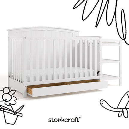 Storkcraft® Steveston 5-in-1 Convertible Crib & Changer with Drawer