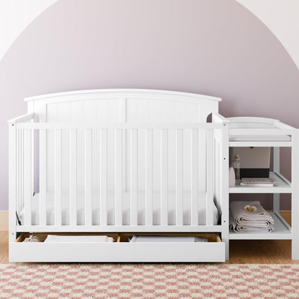 Storkcraft® Steveston 5-in-1 Convertible Crib & Changer with Drawer