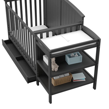 Storkcraft® Steveston 5-in-1 Convertible Crib & Changer with Drawer