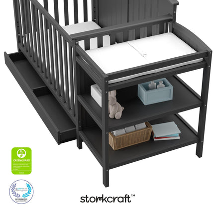 Storkcraft® Steveston 5-in-1 Convertible Crib & Changer with Drawer