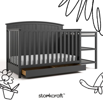 Storkcraft® Steveston 5-in-1 Convertible Crib & Changer with Drawer