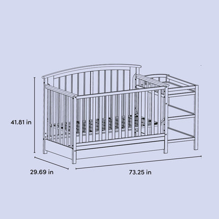 Storkcraft® Steveston 5-in-1 Convertible Crib & Changer with Drawer