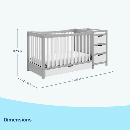 Graco® Remi 4-in-1 Convertible Crib & Changer with Drawer