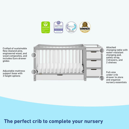Graco® Remi 4-in-1 Convertible Crib & Changer with Drawer