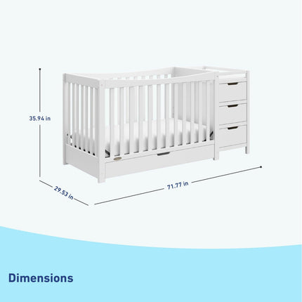 Graco® Remi 4-in-1 Convertible Crib & Changer with Drawer
