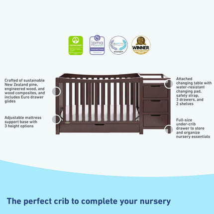 Graco® Remi 4-in-1 Convertible Crib & Changer with Drawer