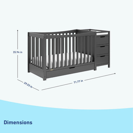 Graco® Remi 4-in-1 Convertible Crib & Changer with Drawer
