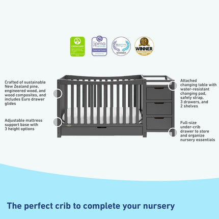Graco® Remi 4-in-1 Convertible Crib & Changer with Drawer