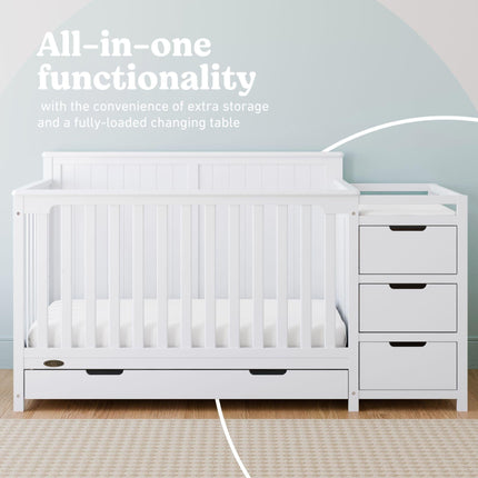 Graco® Hadley 5-in-1 Convertible Crib & Changer with Drawer