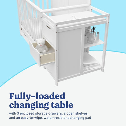 Graco® Hadley 5-in-1 Convertible Crib & Changer with Drawer