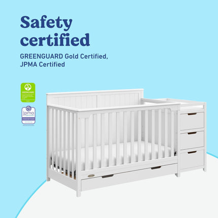 Graco® Hadley 5-in-1 Convertible Crib & Changer with Drawer