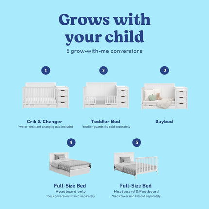 Graco® Hadley 5-in-1 Convertible Crib & Changer with Drawer