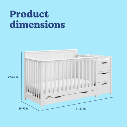 Graco® Hadley 5-in-1 Convertible Crib & Changer with Drawer