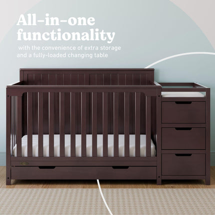 Graco® Hadley 5-in-1 Convertible Crib & Changer with Drawer