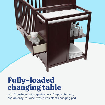 Graco® Hadley 5-in-1 Convertible Crib & Changer with Drawer