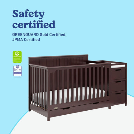 Graco® Hadley 5-in-1 Convertible Crib & Changer with Drawer