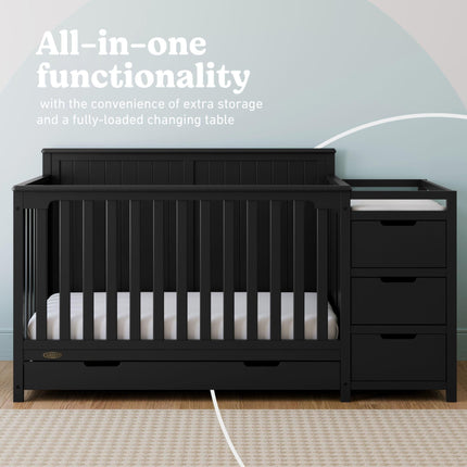Graco® Hadley 5-in-1 Convertible Crib & Changer with Drawer