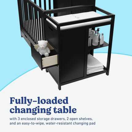 Graco® Hadley 5-in-1 Convertible Crib & Changer with Drawer