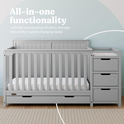 Graco® Hadley 5-in-1 Convertible Crib & Changer with Drawer