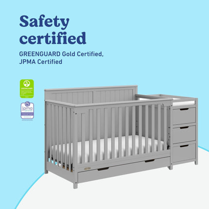 Graco® Hadley 5-in-1 Convertible Crib & Changer with Drawer