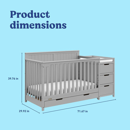 Graco® Hadley 5-in-1 Convertible Crib & Changer with Drawer