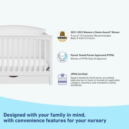 Graco® Bellwood® 5-in-1 Convertible Crib with Drawer