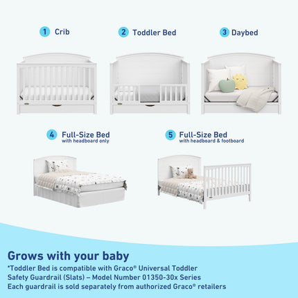 Graco® Bellwood® 5-in-1 Convertible Crib with Drawer