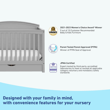 Graco® Bellwood® 5-in-1 Convertible Crib with Drawer
