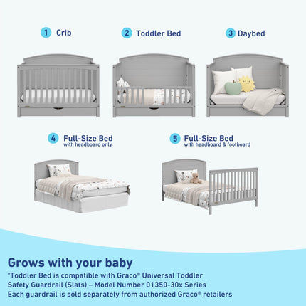 Graco® Bellwood® 5-in-1 Convertible Crib with Drawer