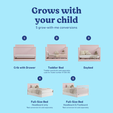 Graco® Sasha™ 5-in-1 Convertible Crib with Drawer