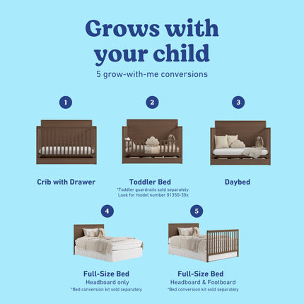 Graco® Sasha™ 5-in-1 Convertible Crib with Drawer
