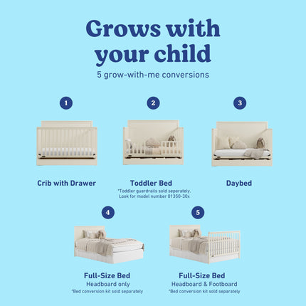 Graco® Sasha™ 5-in-1 Convertible Crib with Drawer